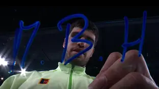 'M.B.H', la firma de Carlos Alcaraz tras ganar a De Miñaur 'M.B.H', la firma de Carlos Alcaraz tras ganar a De Miñaur