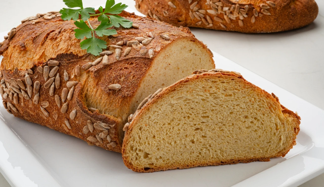 Pan de maíz y trigo con pipas de girasol