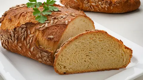 Pan de maíz y trigo con pipas de girasol Pan de maíz y trigo con pipas de girasol