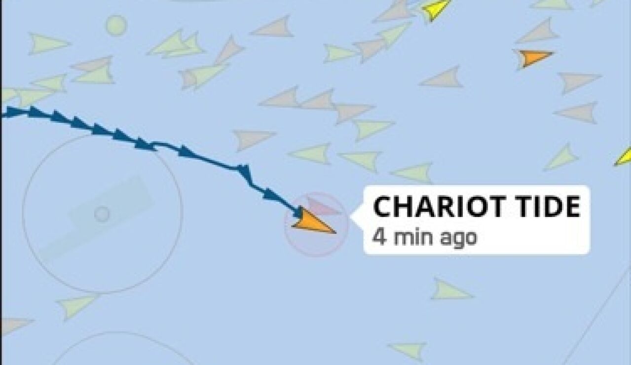 Posici&oacute;n actual del petrolero ruso 'Chariot Tide'