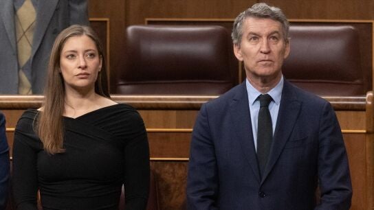La portavoz del PP, Ester Mu&ntilde;oz, y el presidente del PP, Alberto N&uacute;&ntilde;ez Feij&oacute;o
