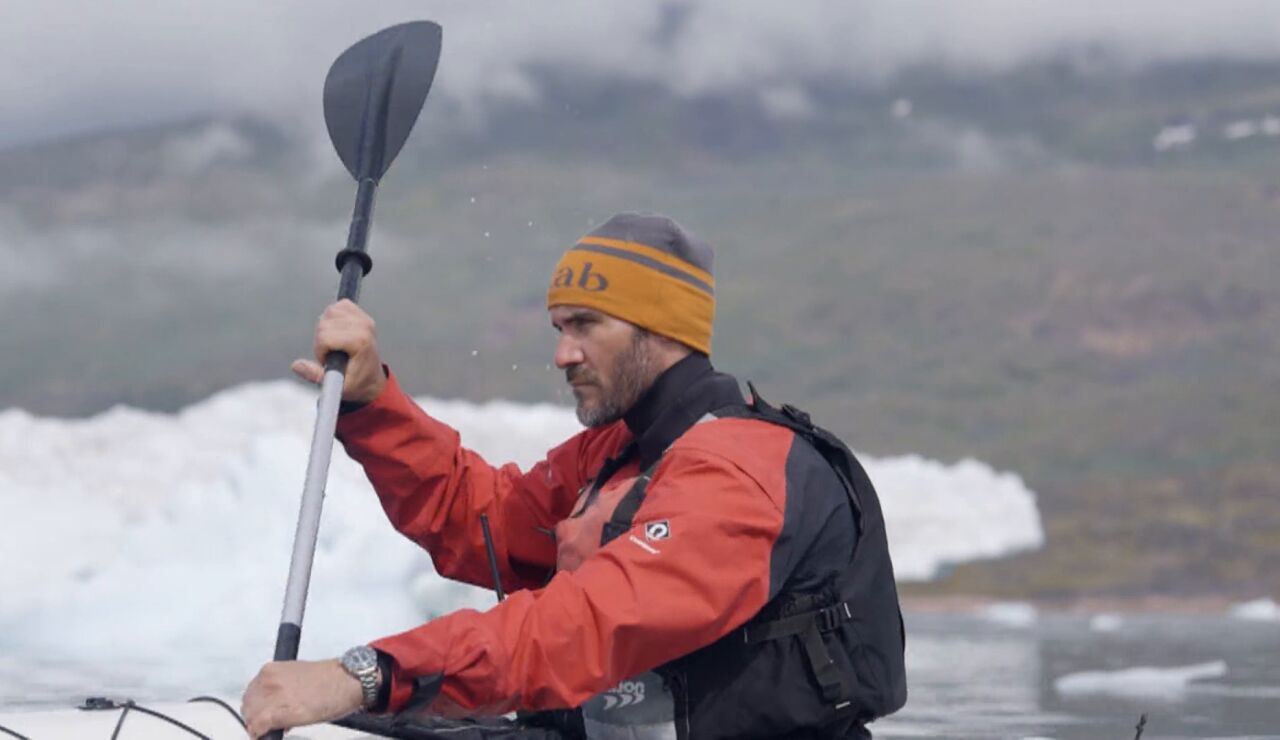 Sa&uacute;l Craviotto, en su viaje por Groenlandia
