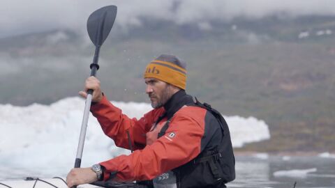 Sa&uacute;l Craviotto, en su viaje por Groenlandia