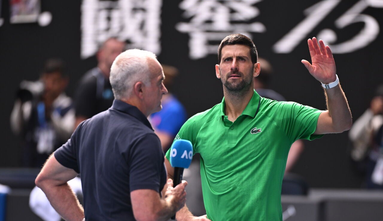 Novak Djokovic, tras el partido ante Lorenzo Musetti