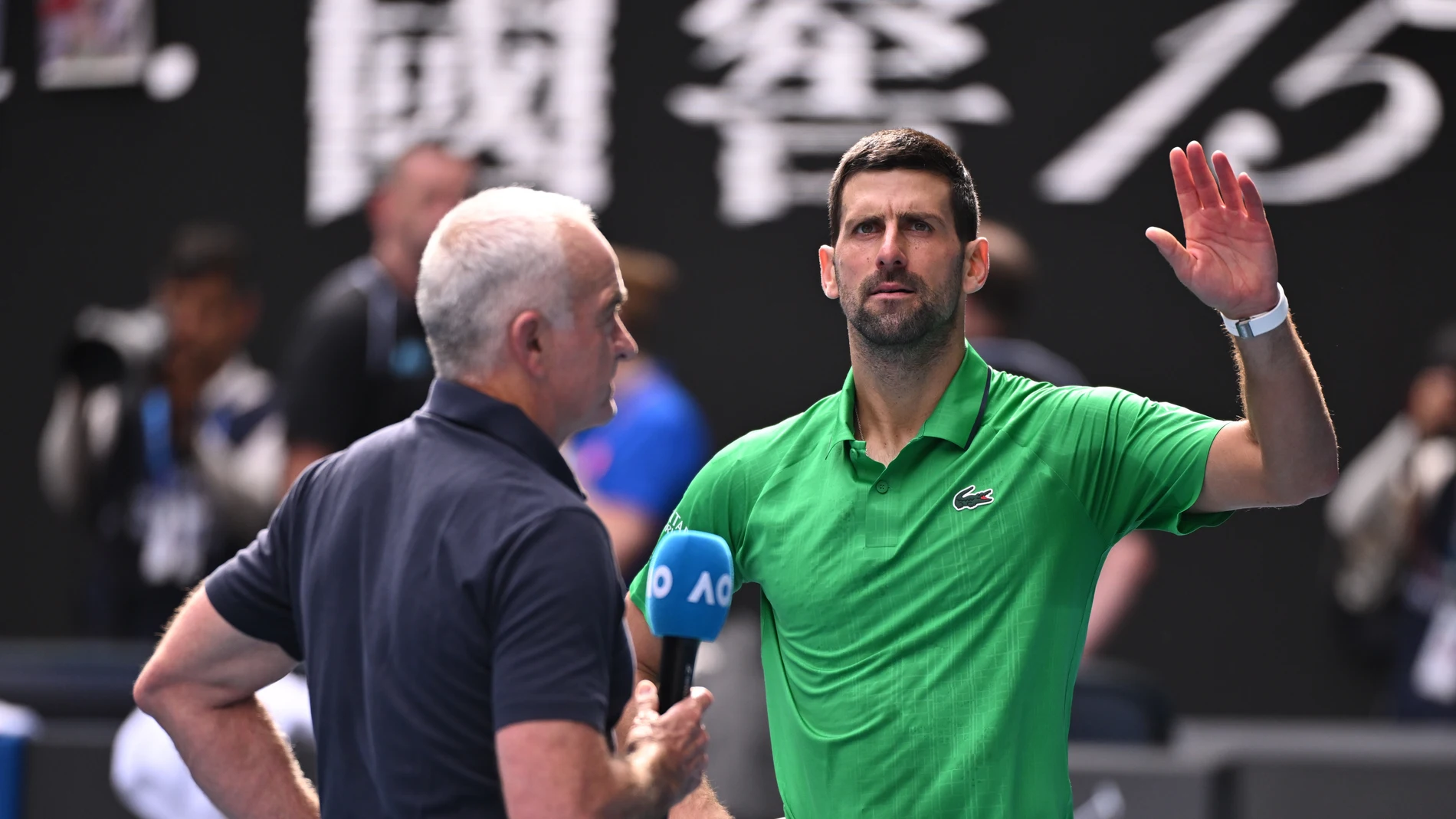 Novak Djokovic, tras el partido ante Lorenzo Musetti Novak Djokovic, tras el partido ante Lorenzo Musetti