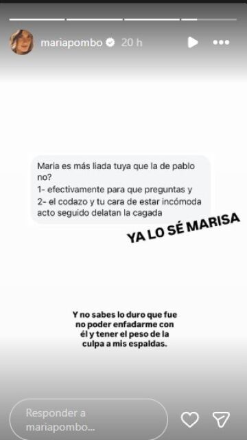 María Pombo vía stories