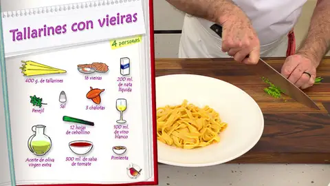 Ingredientes Tallarines con vieiras Ingredientes Tallarines con vieiras