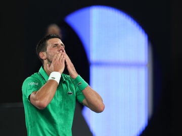 Novak Djokovic, tras su victoria ante Sinner en el Open de Australia