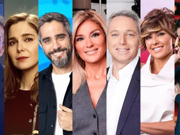 Pablo Motos, Natalia Sánchez, Roberto Leal, Sandra Golpe, Vicente Vallés, Sonsoles Ónega y Arturo Valls Pablo Motos, Natalia Sánchez, Roberto Leal, Sandra Golpe, Vicente Vallés, Sonsoles Ónega y Arturo Valls