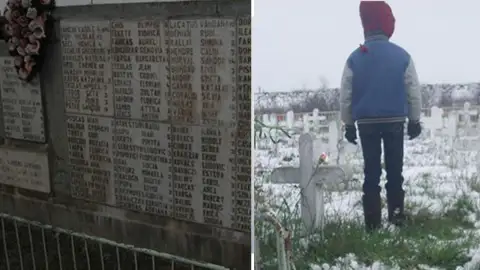 Imagen del cementerio y memorial infantil de Cighid. Imagen del cementerio y memorial infantil de Cighid.