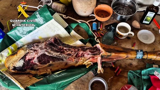Imagen del jamón ibérico robado Imagen del jamón ibérico robado