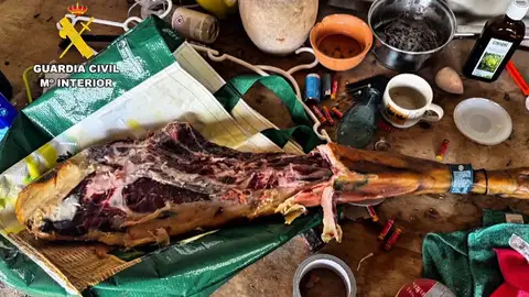 Imagen del jamón ibérico robado Imagen del jamón ibérico robado