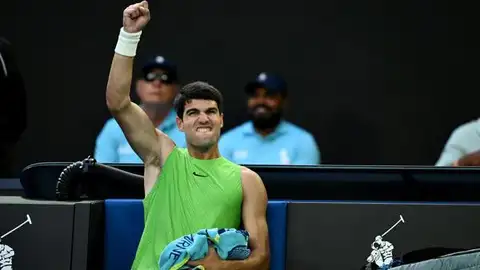 Carlos Alcaraz durante la semifinal del Open de Australia Carlos Alcaraz durante la semifinal del Open de Australia