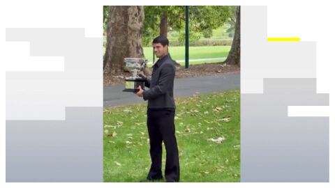 Carlos Alcaraz tras ganar el Open de Australia