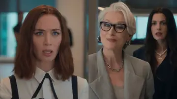Emily Blunt, Meryl Streep y Anne Hathaway en El diablo viste de Prada 2 Emily Blunt, Meryl Streep y Anne Hathaway en El diablo viste de Prada 2