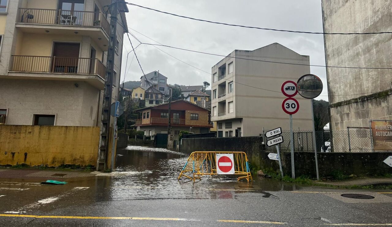 Zona cortada en Pontevedra