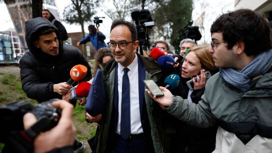 Antonio Hernando a su llegada a los Juzgados de Plaza de Castilla