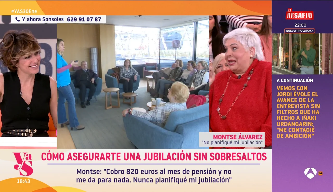 Montse, jubilada con 67 años, hubiera agradecido que alguien le dijera lo que lo importante es tener un plan