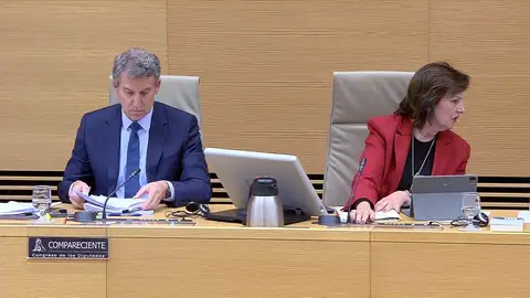 Feijóo en la comisión de investigación Feijóo en la comisión de investigación