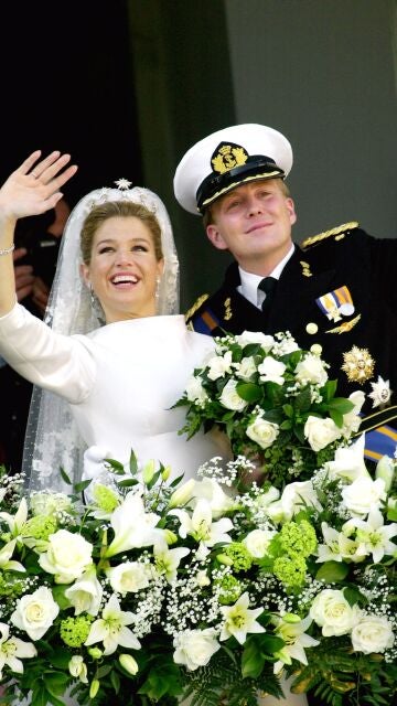 Máxima de Holanda en su boda con Guillermo Alejandro