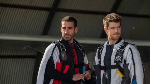 Miguel Ángel Silvestre y Miguel Bernadeu en La fiera Miguel Ángel Silvestre y Miguel Bernadeu en La fiera