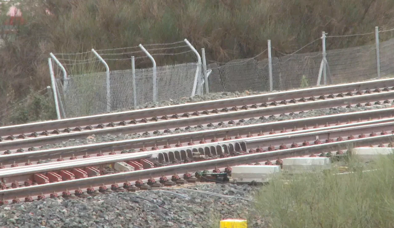 Trabajos de reparación de las vías en Adamuz