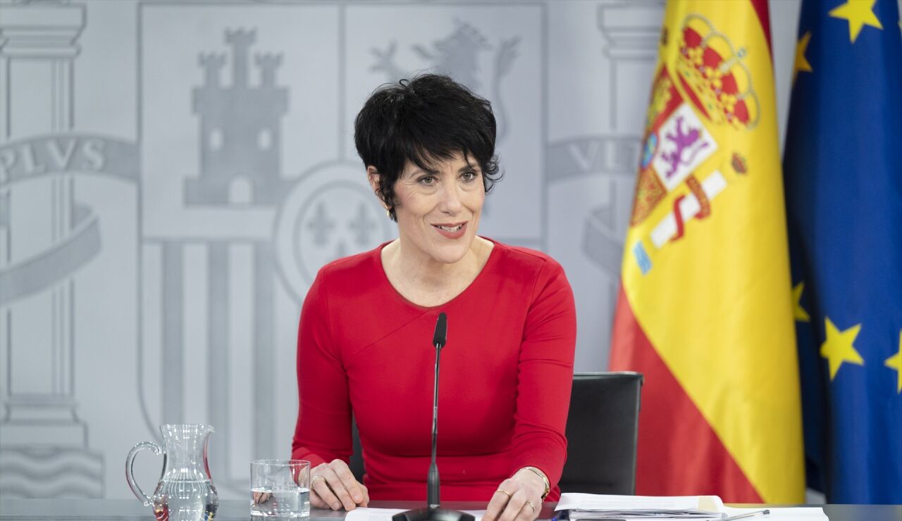 Elma Saiz en la rueda de prensa posterior al Consejo de Ministros