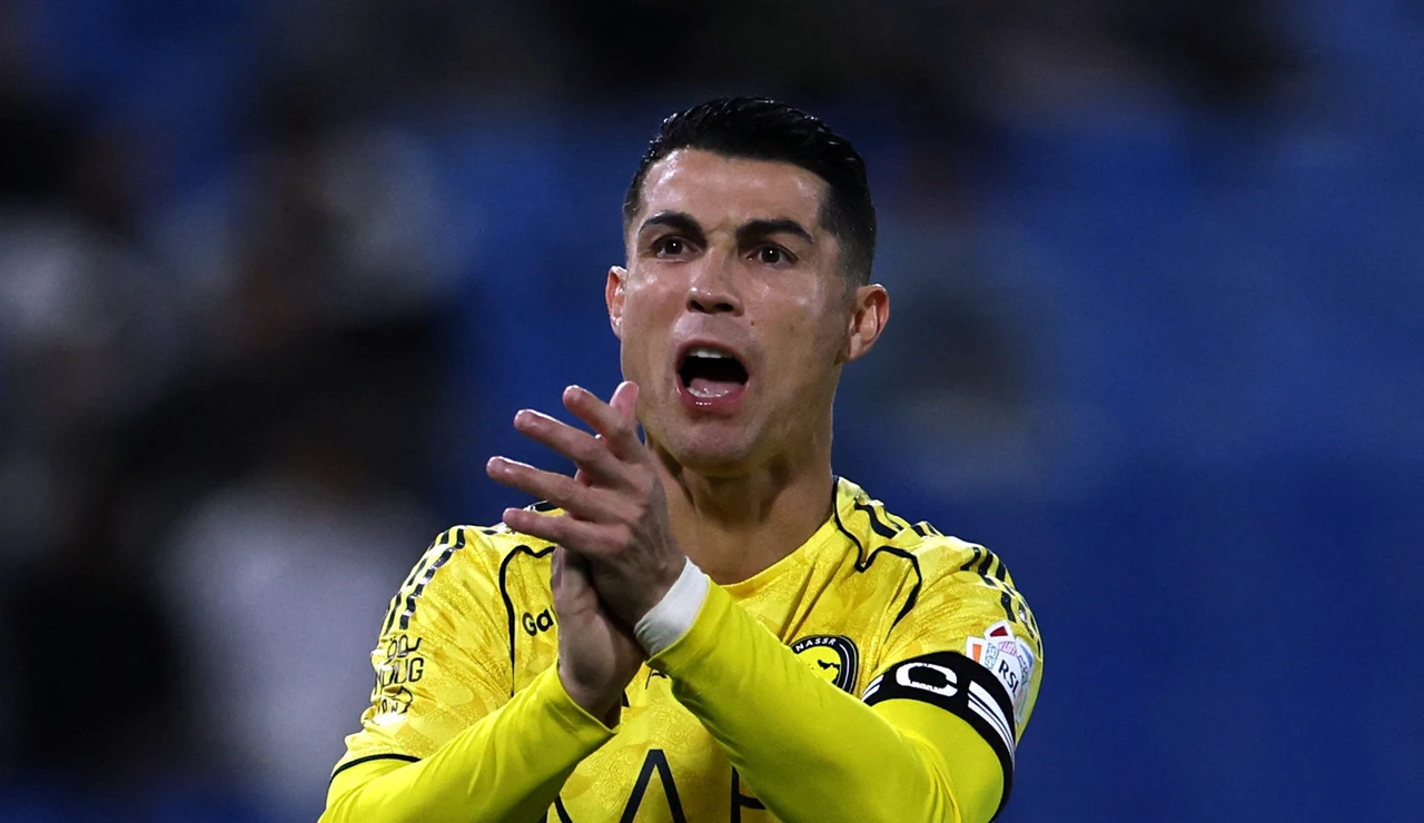 Cristiano Ronaldo durante un partido con Al-Nassr
