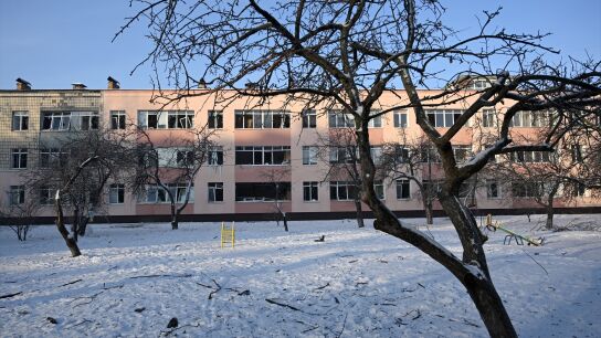 Una escuela de primaria atacada en Ucrania