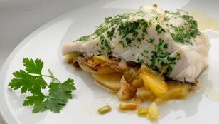 Bacalao fresco con patatas panadera