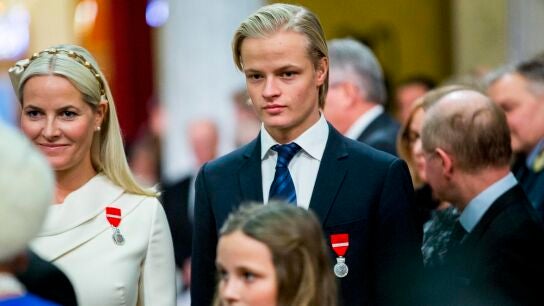 Marius Borg Hoiby, junto a su madre, la princesa Mette-Marit