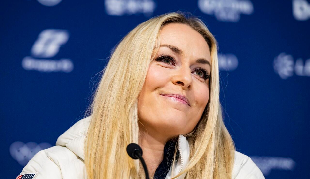 La esquiadora Lindsey Vonn en rueda de prensa