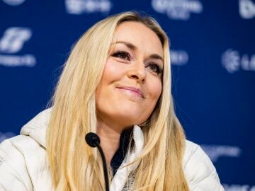 La esquiadora Lindsey Vonn en rueda de prensa