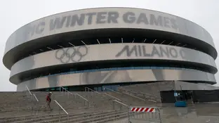Exterior del Milano Santagiulia Ice Hockey Arena Exterior del Milano Santagiulia Ice Hockey Arena