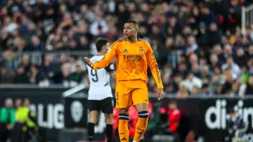 Mbappé durante el Valencia-Real Madrid del año pasado Mbappé durante el Valencia-Real Madrid del año pasado