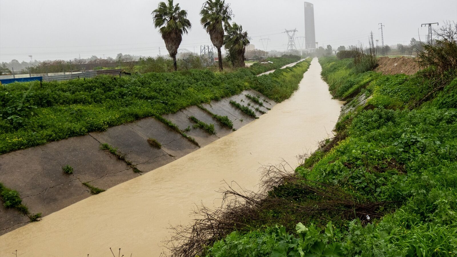  La borrasca Marta agrava el temporal: desalojadas 42 personas en Lora del Río, Sevilla