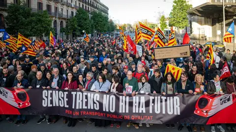 Imagen de la manifestación en Barcelona Imagen de la manifestación en Barcelona