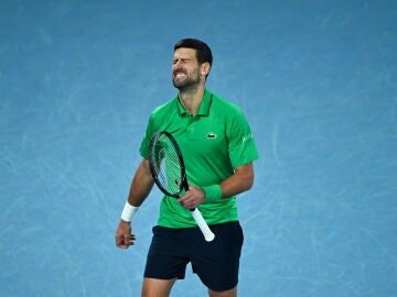 Novak Djokovic durante la final del Open de Australia