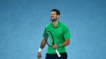 Novak Djokovic durante la final del Open de Australia