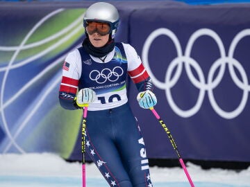 Lindsey Vonn, en los entrenamiento previos al descenso en Milano-Cortina