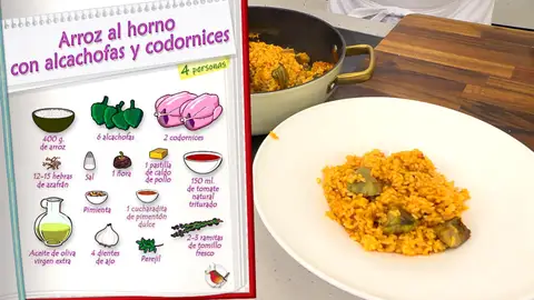 Ingredientes Arroz al horno con alcachofas y codornices Ingredientes Arroz al horno con alcachofas y codornices