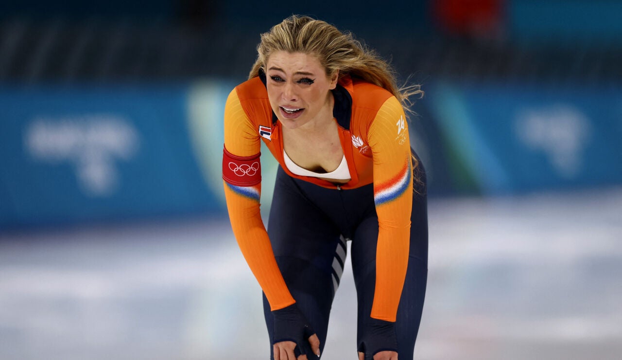Jutta Leerdam, emocionada tras ganar el oro en Milano-Cortina