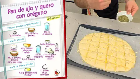 Ingredientes Pan de ajo y queso con orégano Ingredientes Pan de ajo y queso con orégano