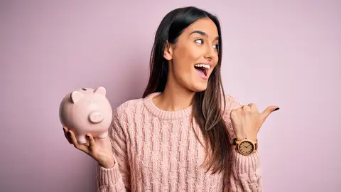 Chica ahorrando Chica ahorrando