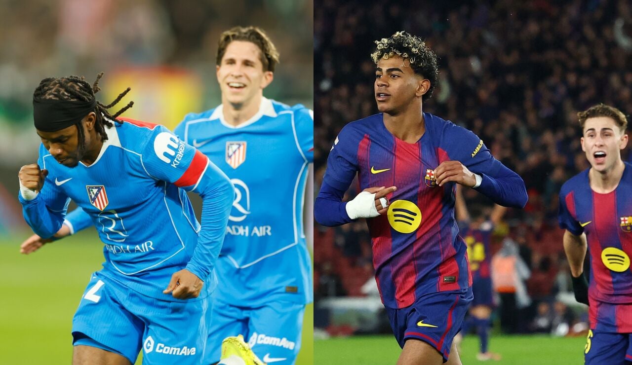 Lookman y Lamien Yamal celebran un gol en la Copa del Rey