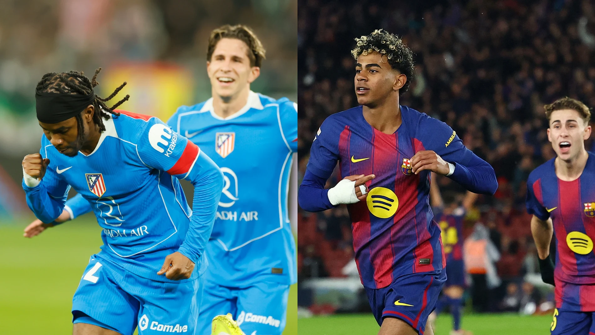 Lookman y Lamien Yamal celebran un gol en la Copa del Rey Lookman y Lamien Yamal celebran un gol en la Copa del Rey