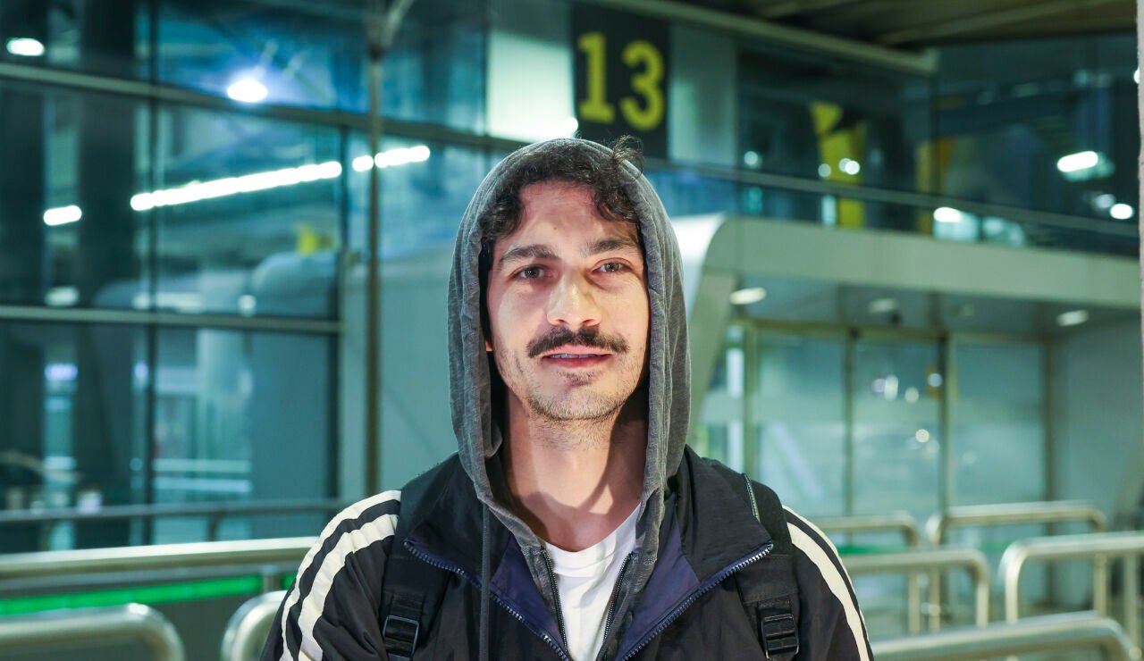 Chino Dar&iacute;n en el aeropuerto de Madrid