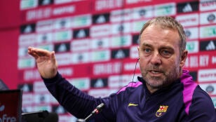 Hansi Flick, en rueda de prensa