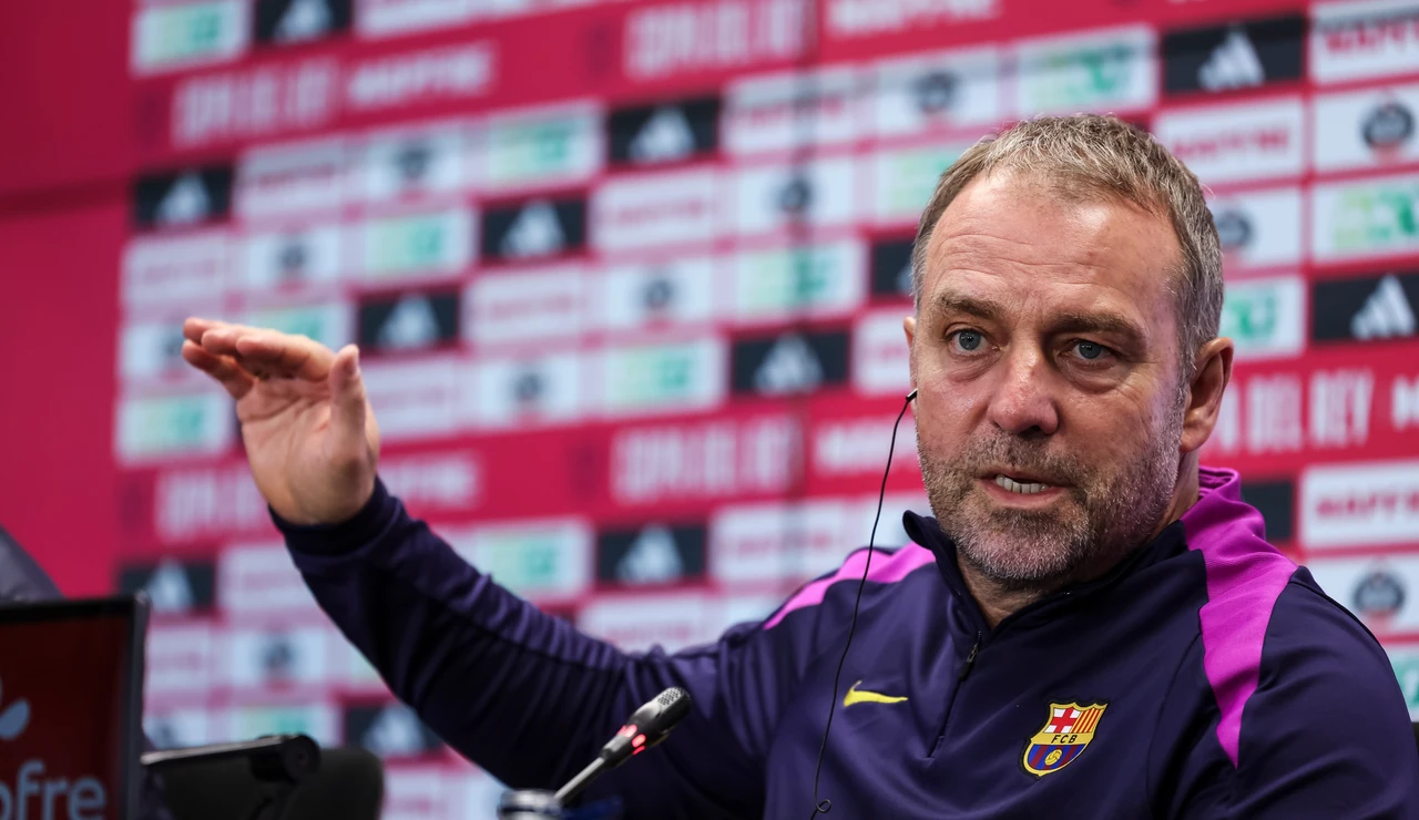 Hansi Flick, en rueda de prensa