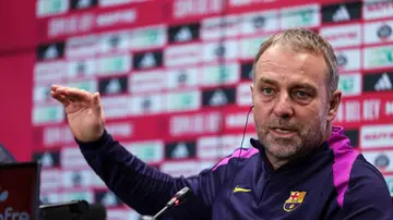 Hansi Flick, en rueda de prensa Hansi Flick, en rueda de prensa